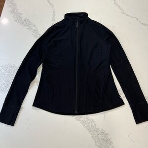 Monetta Black Athletic Zip-Up Jacket | Size L